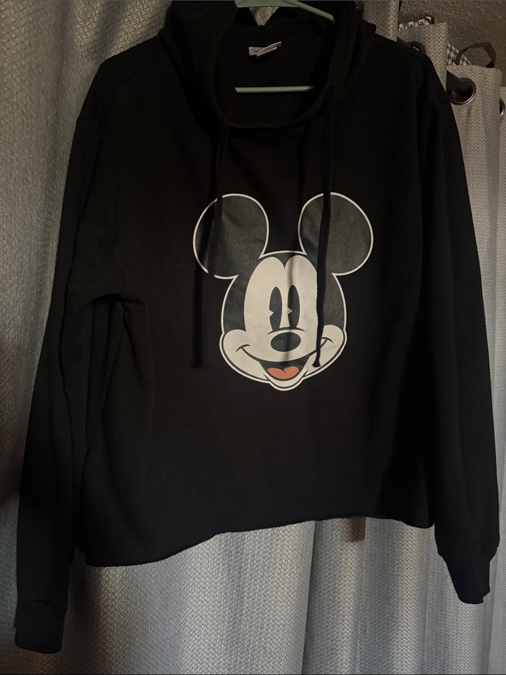 Disney Black Mickey Mouse Cowl Neck Sweater